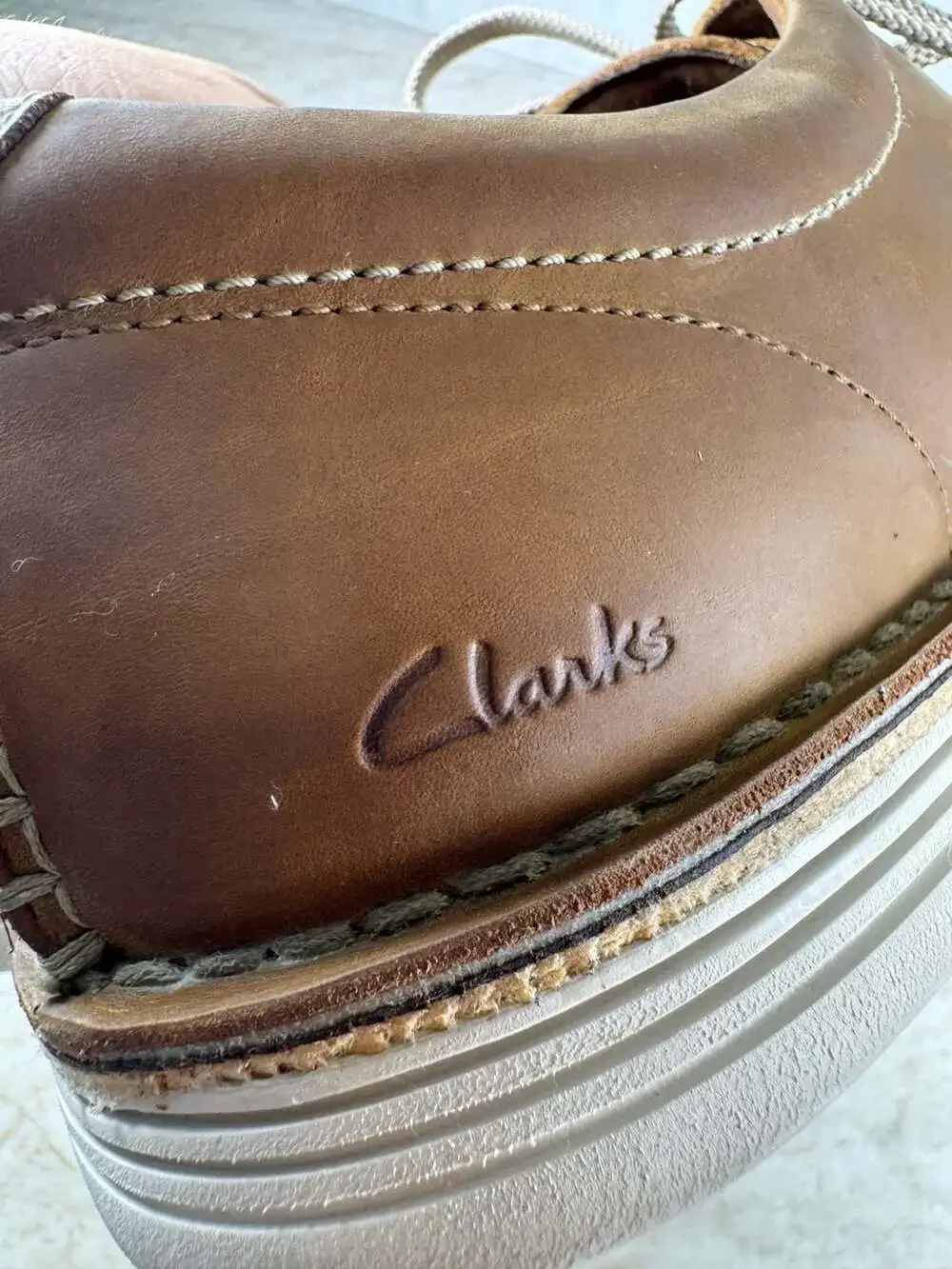 Clarks Men’s Brown Leather Moc Toe Lace Up Casual Shoes Comfort Size 12 M